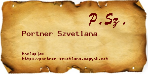 Portner Szvetlana névjegykártya